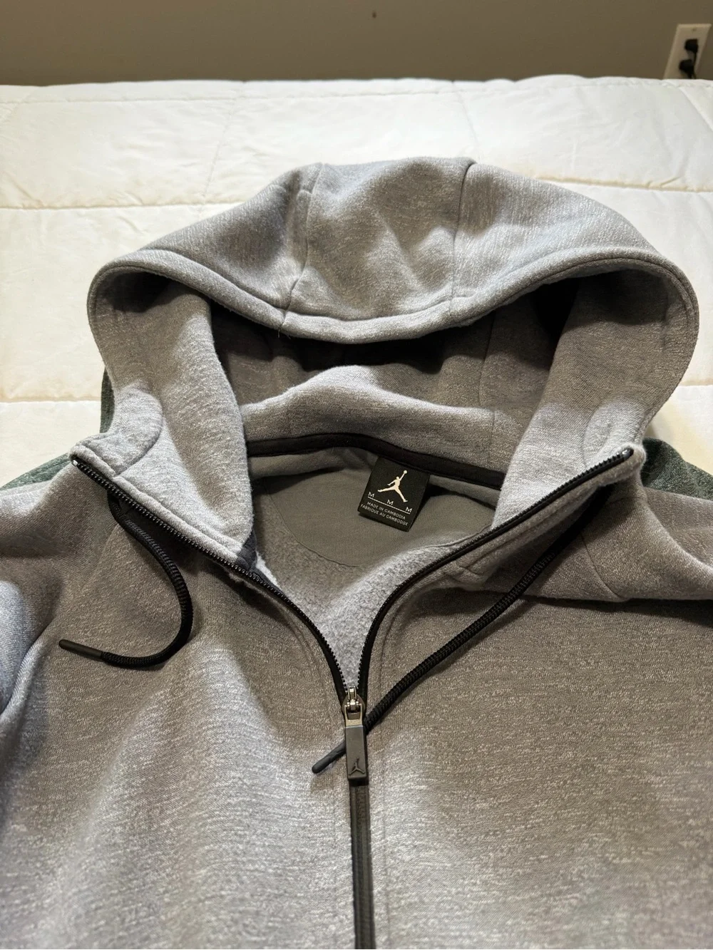 Nike Jordan Full-Zip Hoodies - Gray & Olive Green